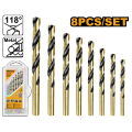 8 PCS HSS TWIST DRILL BITS SET INGCO (AKDB0801). 