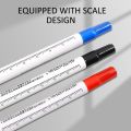 20mm Long Nib Markers Waterproof Bathroom Woodworking Construction Marker Double Headed Deep Hole Marker Pen Quick Drying Metal Perforating Pen Writing Tools. 