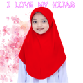 I LOVE MY HIJAB / KIDS BABY INSTANT HIJAB / 10 TO 14 YEARS / SPANDEX FABRIC.