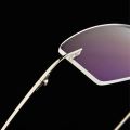 Rimless Myopia Glasses Prescription -0.5 to -8.0 Women Men Metal Frame Blue Ray Proof Chameleon Lenses For Shortsighted F085.