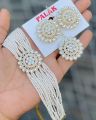Exclusive Design indian Gold Plated Multani Necklaces Set for Women. 