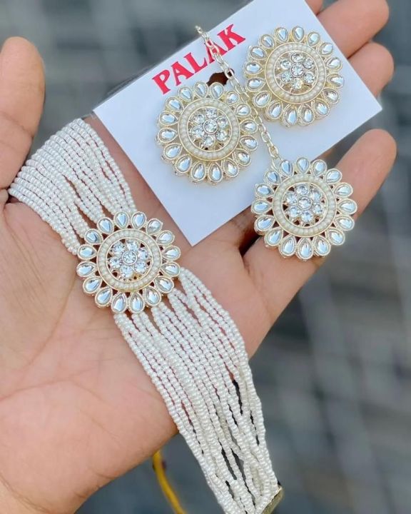 Exclusive Design indian Gold Plated Multani Necklaces Set for Women