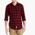Black & Red Small Check Shirt For Men - Denim Shirt For Men - Shirt For Men - Shirt. 