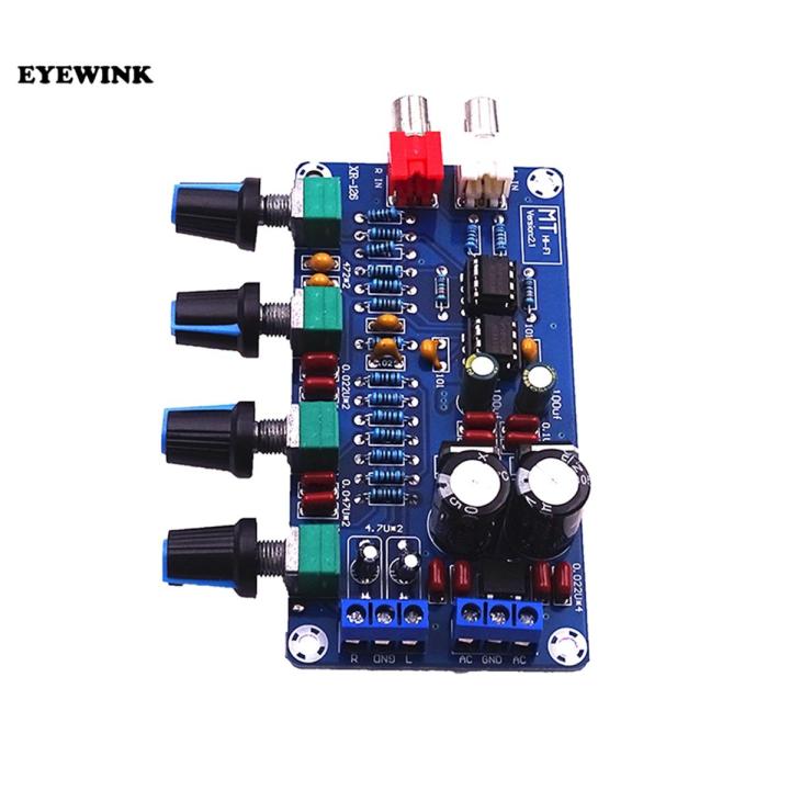 【Alizeker Mall】XH-M164 NE5532 Stereo Pre-amp Tone Board 4 Channels Module 4CH CH Control Circuit Telephone Preamp