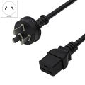 AU TO C19 AU Australia SAA Male to IEC320 C19 Female AC 3 Pin Power Extension Cable Cord for PDU UPS(1.0M,AU Plug). 