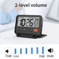 NOKLEAD Fold Mini Travel Clock With Calendar Home Digital LCD Thermometer Clock Traveling Alarm Clock Portable Desktop Clock.