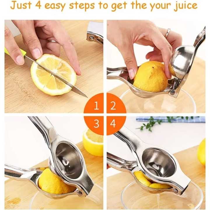 Stainless Steel Lemon Orange Lime Squeezer Juicer Hand Press Manual Lemon Squeezer