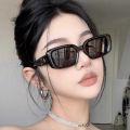 Personalized Black Square Sunglasses Woman Luxury Brand Small Rectangle Sun Glasses Female Gradient Clear Mirror Oculos De Sol. 