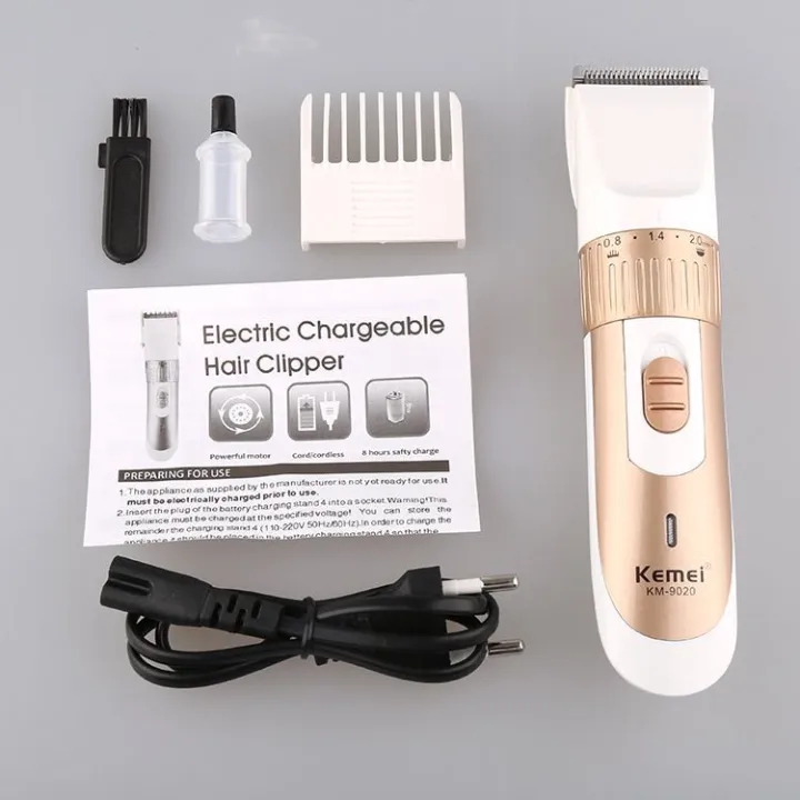 Kemei%20Rechargeable%20Hair%20Clipper%20and%20Trimmer%20Km%209020%20%20%20Gold%20and%20White%20-%20Image%206