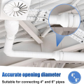 6 to 4 Inch Duct Reducer Increaser ABS Air Duct Adapter Duct Fan or Dryer Vent Adapter Pipe Connector White.