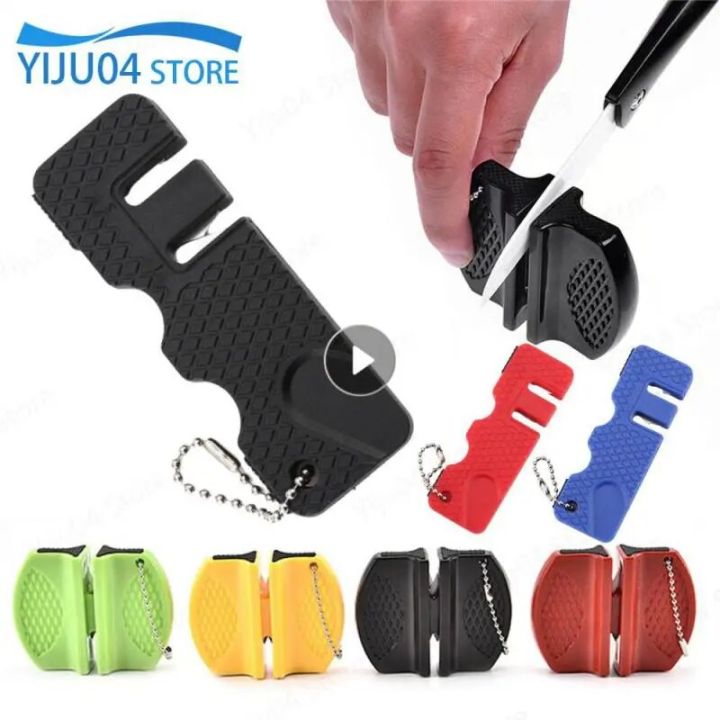 【NEW】 Multipurpose Knife Sharpener Scissor Sharpen Tools Whetstone Carbide Knife Tungsten Steel Fish Sharpener For Kitchen Accessories