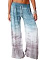 Women's Lounge Pants Loose Lace Up Casual Pants Gradient Tie-Dye Printed Yoga Sport Long Pnats Wide Leg Pants. 