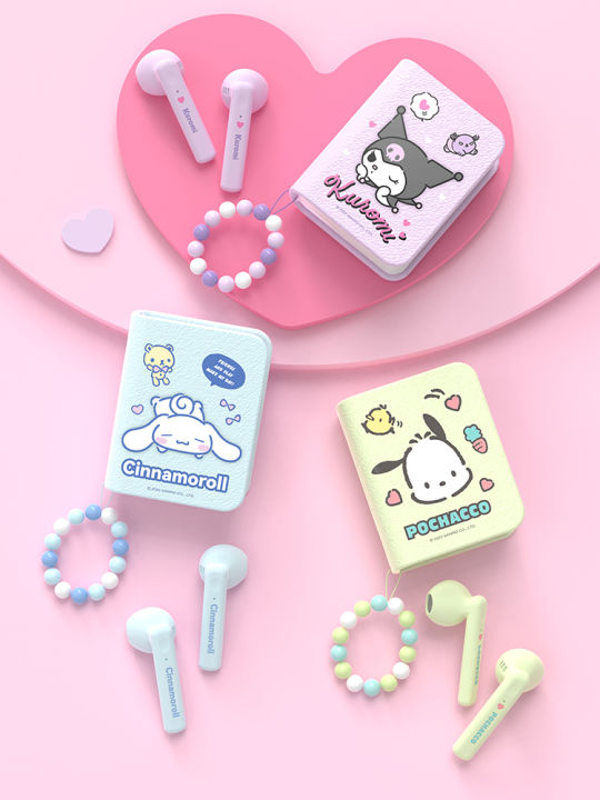 Sanrio Kuromi Bluetooth Headphones Hello Kitty Cinnamoroll Wireless Headset Melody Pochacco Sport Noise Reduction Earphone Gifts