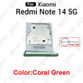 For Xiaomi Redmi Note 14 4G 5G Sim Tray Micro SD Card Slot with Sim Ejector Pin Replacement Parts.