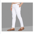 Stylish White Color Narrow Pant Pajama For Men. 