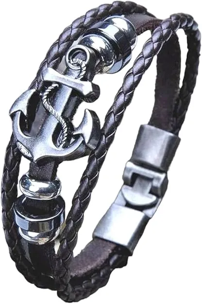 Black%20Braided%20Men%20Leather%20Bracelet%20Stainless%20Steel%20Magnetic%20Buckle%20-%20Image%205
