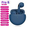 TWS Pro6 Wireless Headphones Bluetooth Earphones Earbuds Ear Bods Stereo Sport Waterproof Headset With Charging Box Microphone.