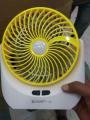 Lithium rechargeable mini table fan with LED light -1880. 