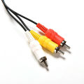 Multi Out AV Cord Video/Audio Cable 3 RCA Flat For Playstation PS PS2 PS3. 