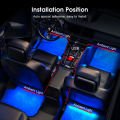 Geepact Car Ambient Light Car RGB Interior Car Lights APP Control Car Accessories Sound Active Function Car Foot Under Dash Lighting Kit Atmosphere Light USB. 