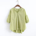 Refined Taste - Womans Fashion High-Quality Ladies Cotton Linen Shirts Women Short Sleeve Shirts - Durabilty Assured - Elite Expression.