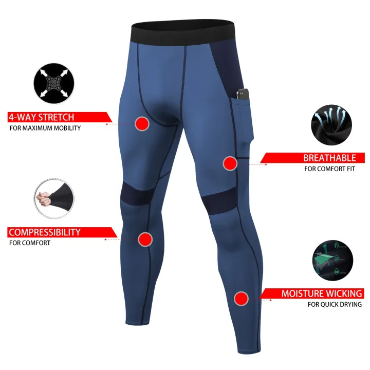 Men's%20Compression%20Pants%20Sports%20Workout%20Running%20Tights%20Athletic%20Leggings%20with%20Pocket%20Cool%20Dry%20Base%20Layer%20for%20All%20Season%20New%20Style%20-%20Image%204