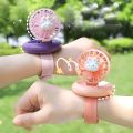 Watch Fans Wrist Handheld Fan New Cute INS Creativity Strong Wind USB Charging with Light Exquisite Gifts. 