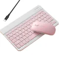 Mini Wireless Bluetooth Keyboard Phone Tablet PC Portable Bluetooth Keyboard Mouse Reusable Easy to Use Android A. 
