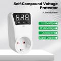 HLP02 Digital Automatic Voltage Protector Socket 230V 16A LCD Display Power Surge Protector Socket Overcurrent Voltage Relay Protector Outlet. 