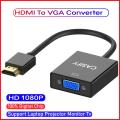 CASIFY HDMI to VGA Cable Converter 1080P HDMI Male to VGA Female Video Cable Cord Converter Adapter For PC HDTV TV HDMI to VGA Cable Converter Adapter Male to Female.