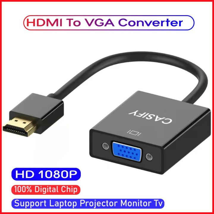 CASIFY HDMI to VGA Cable Converter 1080P HDMI Male to VGA Female Video Cable Cord Converter Adapter For PC HDTV TV HDMI to VGA Cable Converter Adapter Male to Female