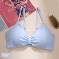 Korean Style candy color Bra Cotton Straps Bra camisole Wrapped Chest Gathered Breathable. 
