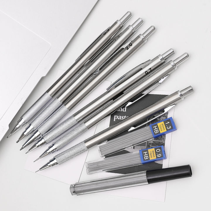 New%20High%20Quality%20Metal%20Mechanical%20Pencil%20Set%200.3/0.5/0.7/0.9/1.3/2.0mm%20Lead%20Refills%20Art%20Automatic%20Drafting%20Sketching%20Stationary%20Pencils%20Office%20School%20Supplies%20-%20Image%204