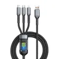 3 In 1 100W USB Type C Fast Charging Cable For iPhone Xiaomi Poco Huawei Samsung Micro USB Type C Multi Port Charging Wire.