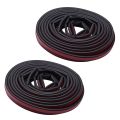 2X, 8M Car Door Seal Strip General Car Rubber Seal Strip Insulation Waterproof Energy Saving Noise Cancellation Trim.