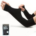 1 Pair UV Protection Hand Sleeves / Outdoor Sports Sun Sleeves for Men & Women – Black Color.