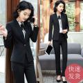 2023Spring and Autumn New Business Suit Women's Suit Suit Female College Student Interview Formal Wear Hotel Front Stage Work Wear Clothes. 