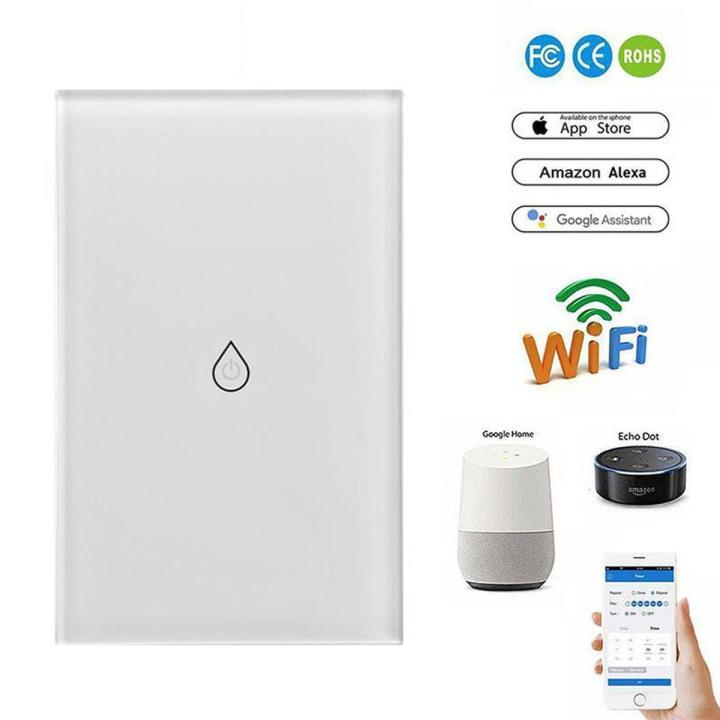 Smart Wifi Water Heater Switch Boiler Switches Alexa Google Home Voice US standard Touch Panel Timer Outdoor App Cont