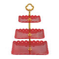 33x24.5cm(13x9``) Three-layer Cake Dessert Cookies Tray Wedding Birthday Party Decoration. 