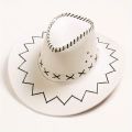 Suede Western Cowboy Hat Sun Block Visor Hat Straw Hat Large Brim Hats for Men and Women. 