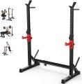 AKYEN 3 in 1 Adjustable Squat Rack Stand, Barbell Rack, Dip Bar Station Adjustable Bench Press Rack 850LBS Max Load Multi-Function Weight Lifting Home Gym.