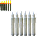 Qiunery 6Pcs Led Electric Candles Lamp With 10 Key Remote Control, Automatic Timer 3D Led Battery Candles Light, Flameless Taper Candles Light For Wedding Christmas Candles Lamp.