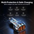 QOOVI 44W Car Charger PD USB Type C 3 Ports Fast Charging USB Quick Charge Phone Charger For iPhone 14 Pro Xiaomi Samsung Huawei. 
