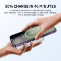 Tranyoo F25 Wireless Power Bank 10000mAh PD 20W QC 3.0 Super Fast Charging MagSafe Strong Magnetic Attraction 15W Wireless Automatic Sensing With Stand For iPhone Samsung Galaxy Google Universal Compatibility Powerbank. 