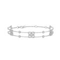 Full Diamond Lotus Bracelet Diamond Bracelet 2023 New S925 Sterling Silver Light Luxury Niche Exquisite European and American Jewelry.