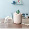 Cotton Swab Holder Plastic Cactus Shape Toothpick Holder Q tips Container Toothpicks Storage Organizer Mini Tree Decorated. 