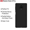 For Xiaomi Redmi Note 9s/ Note 9 Pro / Note 9 Pro Max Premium Silicone Matte Soft Phone Case - Black - Phone Back Cover. 