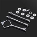 4 Set of 3 Tier Cake Plate Stand Handle Hardware, 2 Styles Tiered.