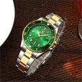 New Tuhao Gold and Silver Color Steel Belt Water Ghost Men's Date Quartz Waterproof Business Fashion Watch. 