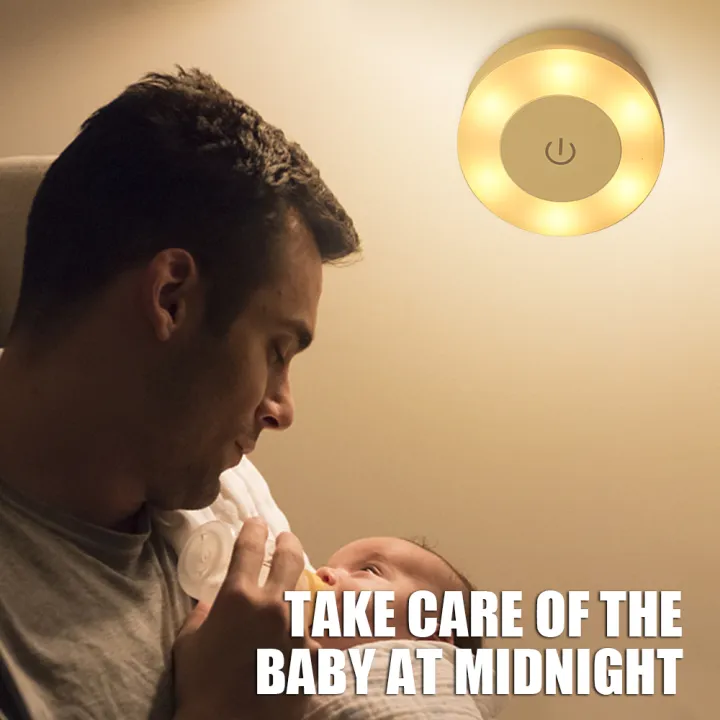 1/2PCS%20Touch%20Sensor%20Night%20Light%20ABS%20Wall%20Lamp%20USB%20Charged%20Lights%20Portable%20Mini%20Night%20Lamp%20White/Yellow%20Light%20-%20Image%202